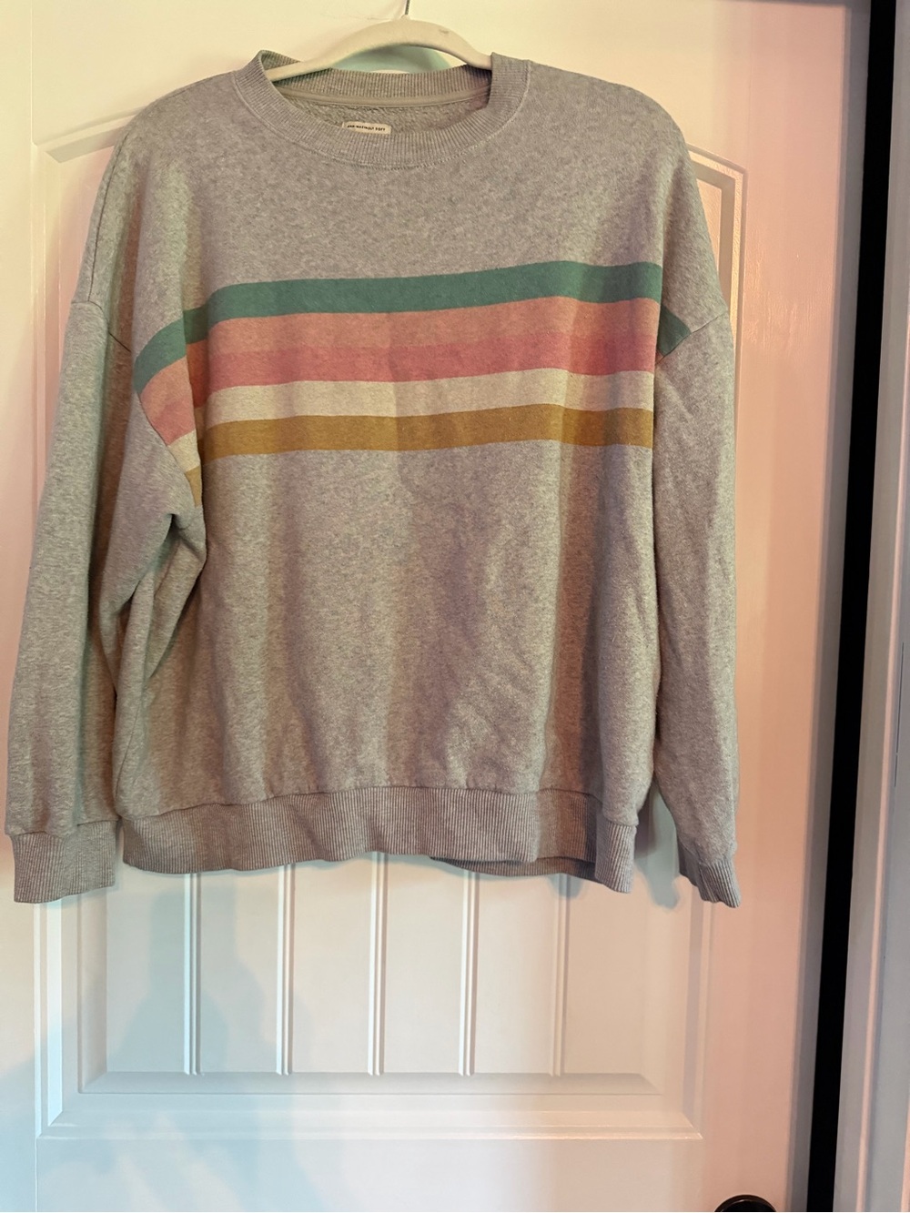 American Eagle Cozy Grey Fleece Sweatshirt